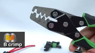 How to use Crimper for Weather Pack amp MetricPack connectors amp Seal  Licrim NoP78 [upl. by Einreb]