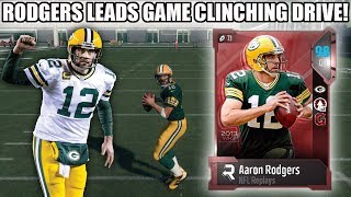 98 AARON RODGERS LEADS GAME CLINCHING DRIVE 96 OVERALL TEAM GAMEPLAY  MUT 18 [upl. by Irami]