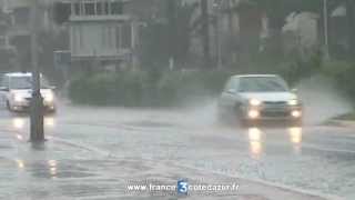 Nice violent orage grêle et pluie [upl. by Nauqyaj]