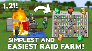 Minecraft EASY RAID FARM 121 Tutorial Java  Bedrock [upl. by Adnomar]