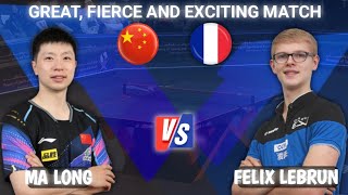 Fierce🔴Match‼️Felix Lebrun vs Ma long WTT Champions Frankfurt [upl. by Lemhar]