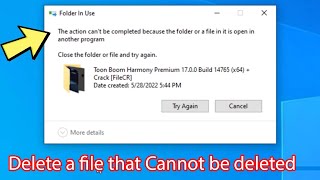 The action cannot be completed because the file is open in another program [upl. by Drawets698]