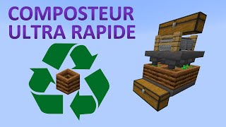 Composteur Ultra Rapide 🛠 Minecraft Java 116 🛠 Tutoriel [upl. by Alraep]