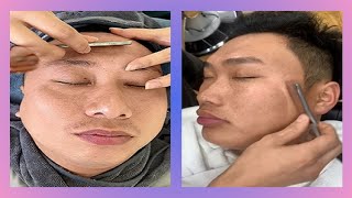 💈🪒ASMR  Topnotch face shaving with experts with many years of experience [upl. by Ahseket]