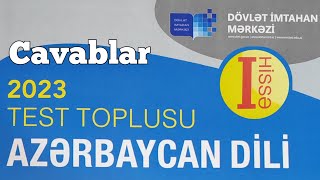 Azərbaycan Dili yeni test toplusu cavabları 1ci hissə 2023 DİM [upl. by Giamo]