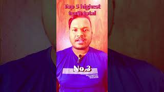 Top 5 highest team total in IPL cricketmatch youtube youtubeshorts shorts ipl iplnews [upl. by Auhsot]