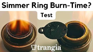 How Long TRANGIA B25 SimmerRing BurnTime Alcohol Stove Damper [upl. by Eniretak]