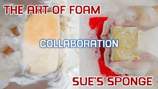 ASMR Sponge 556👯‍♂️Collaboration with theartoffoam 👯‍♀️Aleppo Soap made in Syria [upl. by Waring]