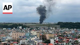 Pilot survives after a plane carrying 19 crashes in Nepal [upl. by Adolphus]