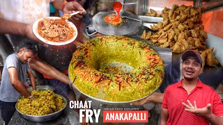 Anakapalli Fry Chaat  Unique Chaat Of India  Andhra Famous Samosa Chaat Only Rs35  Street Food [upl. by Ahseem]