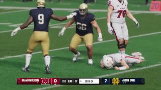 Miami RedHawks 11 vs 17 Notre Dame Fighting Irish 21  September 21 2024 [upl. by Mcclary]