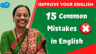 15 Common Mistakes in English  Error Identification amp Correction  Improve your English [upl. by Sivat236]