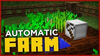 FULLY AUTOMATIC FARM in Minecraft harvest and plant [upl. by Moazami389]