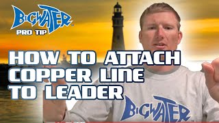 How to tie an Albright Knot for Attaching Copper and Steel Wire Fishing Line to a leader [upl. by Nissensohn]