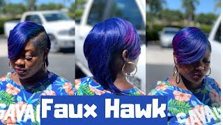 Detailed Quick Weave Faux Hawk  Sensual iRemy [upl. by Spark]