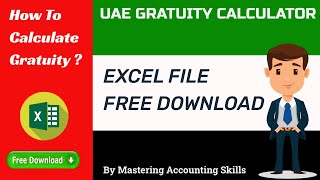 UAE Gratuity Calculator Excel File  How To Calculate Gratuity  Mastering Accounting Skills [upl. by Nylatsyrc]