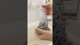 Magic Dishcloth Wire Cleaning Cloths Kitchen Silver Dish Pot Washing Cloth [upl. by Harriett]