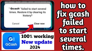 how to fix gcash failed to start several times restore it by clearing history  gcash not opening [upl. by Steinway]