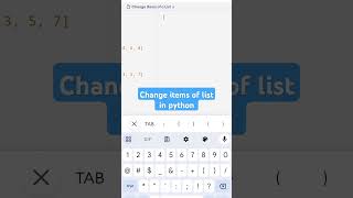 Change items of list in python ctutorialbynaziasohail [upl. by Amelie422]