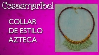 DIYCollar de estilo aztecaCollar de moda [upl. by Aleac574]