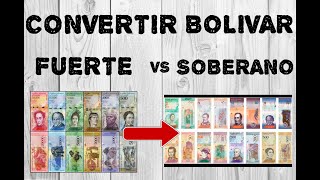 Venezuela como saber convertir Bolivar fuerte a soberano cuanto gastar o pagar calculadora  YouTube [upl. by Crowns373]