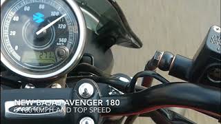 Bajaj Avenger 180  Top Speed 0100 KMPH [upl. by Ydnic]