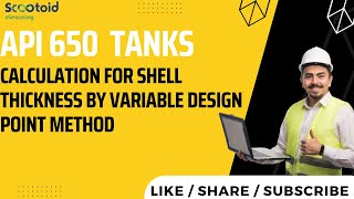 Calculation for Shell thickness by variable Design Point Method  API 650 Tanks [upl. by Hogue741]