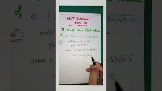 Question from MIT Entrance 186970shortsmathMITmathsshorts problem [upl. by Pedaiah]