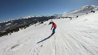 Peak 6 black and blue runs skiing and snowboarding in Breckenridge Co [upl. by Sidalg810]