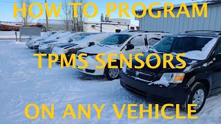 HOW TO PROGRAM  ACTIVATE NEW TPMS SENSORS ON ANY VEHICLE [upl. by Ellicec]