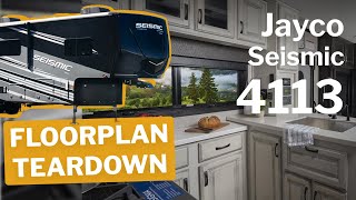 Jayco Seismic 4113 floorplan teardown RV Envys expert take [upl. by Notliw]