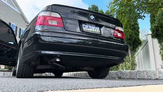 E39 2001 540i Exhaust Turner Motorsport Muffler Delete [upl. by Stace380]