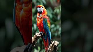 Scarlet Macaw scarletmacaw tropicalbirds colorfulbirds rainforestwildlife bird [upl. by Adiasteb]