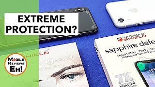 The Best ZAGG Screen Protector Sapphire Defense vs Glass360 vs VisionGuard  iPhone XRXS [upl. by Namilus]