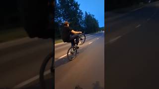 Night Wheelies😈 SUBSCRIBE mtb wheelie shorts [upl. by Oramlub577]