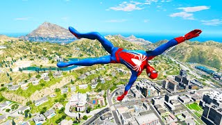 GTA 5 Spiderman Epic Jumps CompilationGTA V Fails Funny Moments [upl. by Hoxsie]