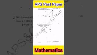 APS Past Paper Maths 7th shorts youtubeshorts taleem mathematics [upl. by Aizan]