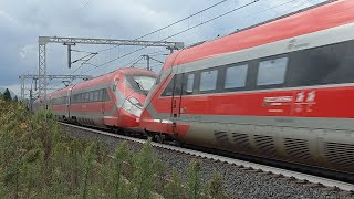 Frecciarossa 1000 in doppia composizione a tutto gas [upl. by Nage]