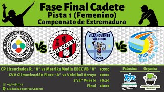 🟢⚪⚫ Fase final cadete femenina 🟢⚪⚫ Campeonato de Extremadura de voleibol 🟢⚪⚫ [upl. by Brookes76]