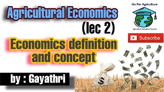 Agricultural Economics concept lecture 2  Go For Agriculture  Agricultural economics [upl. by Kiefer]