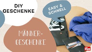 3 DIY Nähideen Geschenke für Männer  Ohne Schnittmuster  ​DIYMamis x Prym [upl. by Ahseinar467]