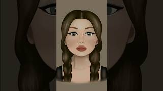 Dark Brown Hair in Braids Girl Drawing art drawing [upl. by Imoen]