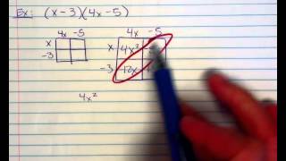 Multiplying Binomials using Box Method [upl. by Ehtylb455]