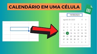 Como inserir um CALENDÁRIO em uma célula Aprenda a adicionar o Seletor de Data no Planilhas Google [upl. by Trebmer737]