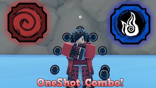 OneShot Narumaki Six Paths amp Pyromania Combo  Shindo Life [upl. by Laszlo]