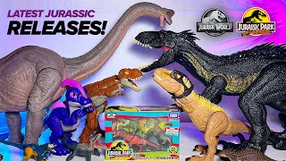 ALL RECENT NEW JURASSIC WORLD FIGURES Super Colossal Indoraptor Hammond Brachiosaurus Dakosaurus [upl. by Olia]