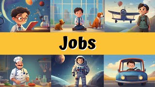 Learn 10 Jobs with Fun for Kids  Occupations Educational Game  Lets Play and Discover Careers [upl. by Anaehr356]