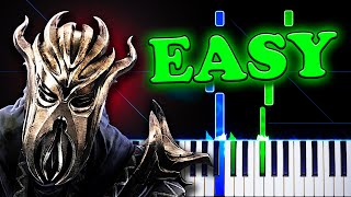 Dragonborn from The Elder Scrolls V Skyrim  Easy Piano Tutorial [upl. by Eniarrol]