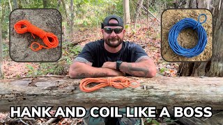 3 Simple Ways to Coil or Hank Cordage Like a Pro [upl. by Therron]