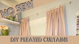 No Sew DIY Pleated Curtains [upl. by Airtened144]